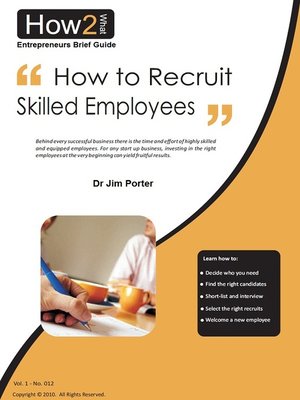 cover image of How to Recruit Skilled Employees